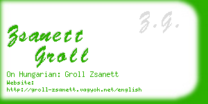 zsanett groll business card